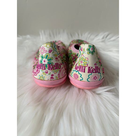 Unique Women's Lelli Kelly Floral Beaded Slip-On Low Heel Shoes- Size 38 (US 7.5 - Picture 9 of 11